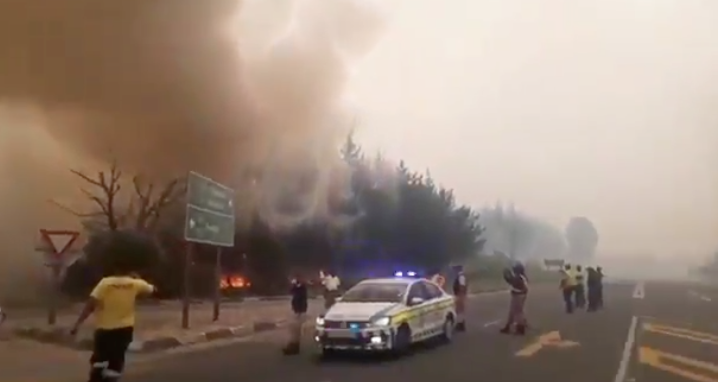 Suburbs around George are being evacuated as wildfires spread across the Garden Route.