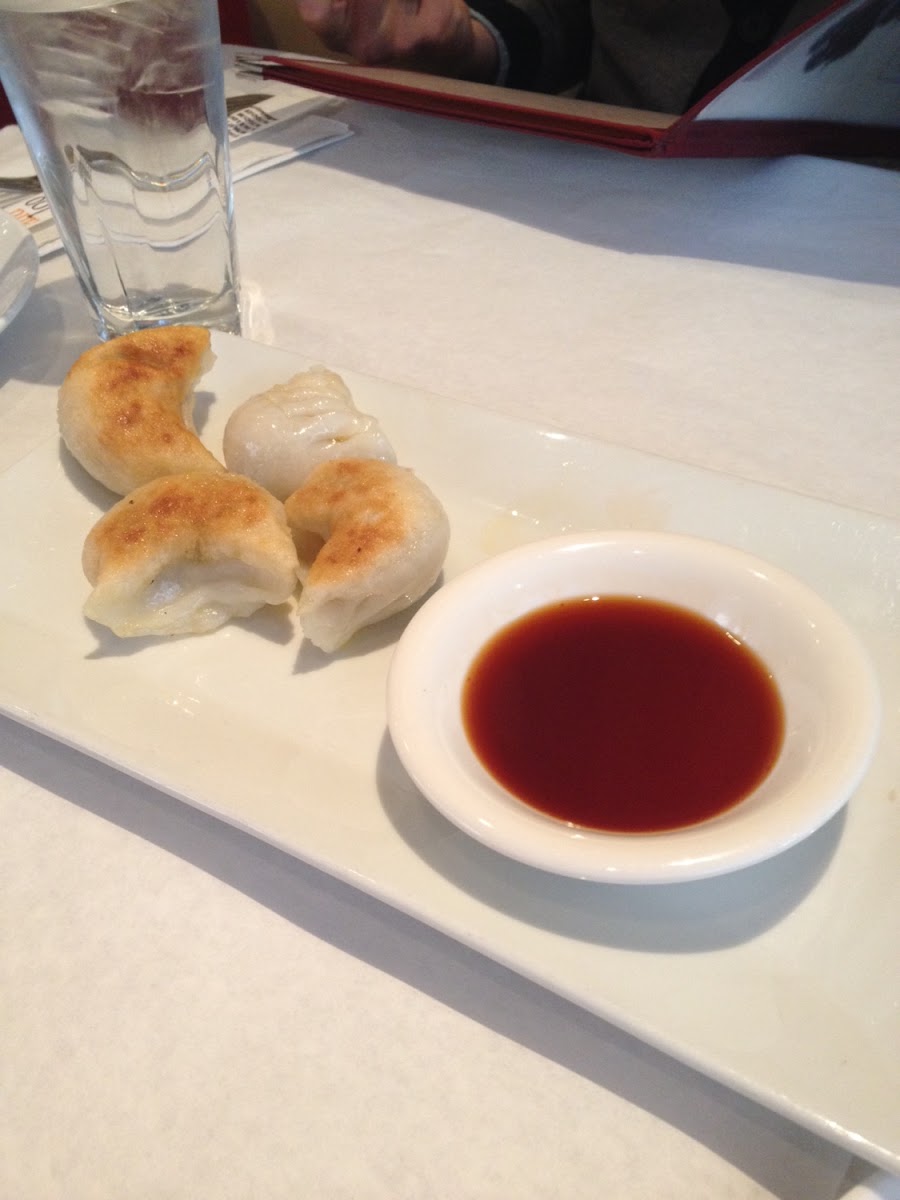 GF pork dumplings.