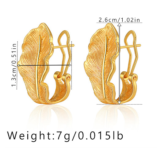 Title 1, Leaves Brushed Retro Ear Clip. Effortless vinta...
