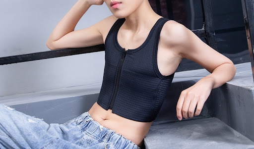 Title 4, T Era Les Chest Cover Short Bandage Zipper Comf...