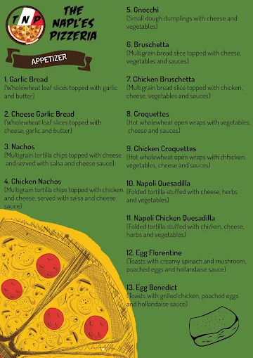 The Naple's Pizzeria menu 