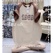 Áo Thun 3158 Phối Tay Nâu Kem Vải Cotton Mát Mịn - Sp001