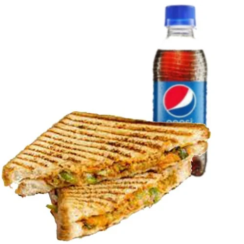 Veg Cheese Grilled Sandwich + Pepsi