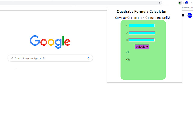 Quadratic Formula Calculator