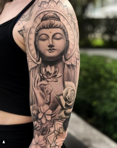 Awesome Buddha Tattoo Design