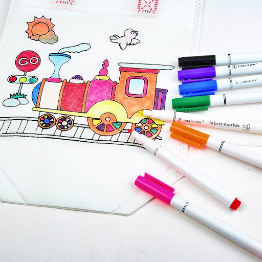 Title 5, 8 Pcs Set Clothes Textile Marker Fabric Paint P...