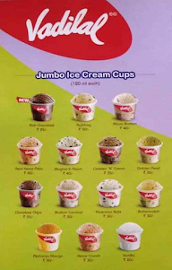 Vadlial Ice Creams menu 1