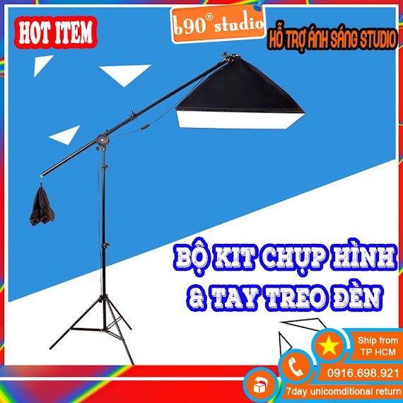 Bộ Tay Treo Đèn Softbox Chân 8806 Có Lựa Chọn Bóng Đèn Chụp Ảnh Chuyên Nghiệp Studio