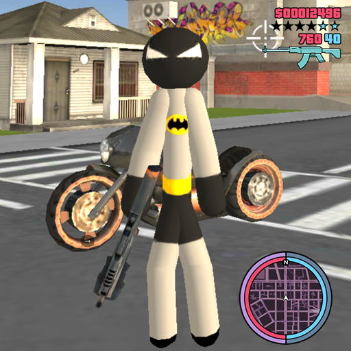 App Insights: Stickman Bat Rope Hero Dark knight Crime | Apptopia