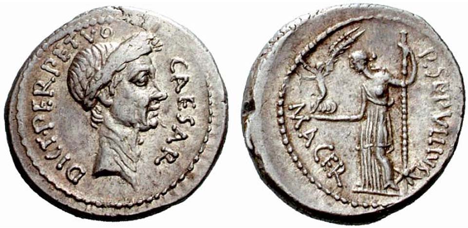 1c - Julius Caesar AR denarius - dual.JPG