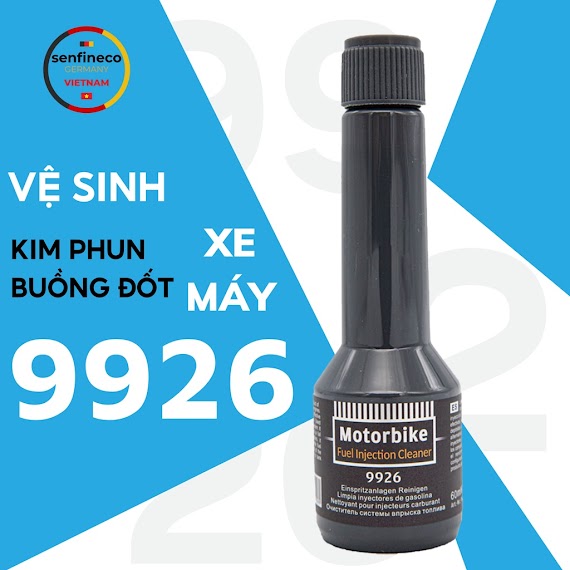 Dung Dịch Vệ Sinh Buồng Đốt Kim Phun Xe Máy Senfineco 9926 Motorbike Jet Cleaner Dung Tích 60Ml