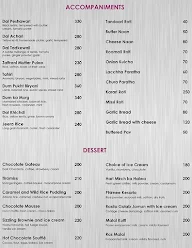 1 Lounge and Restaurant menu 1