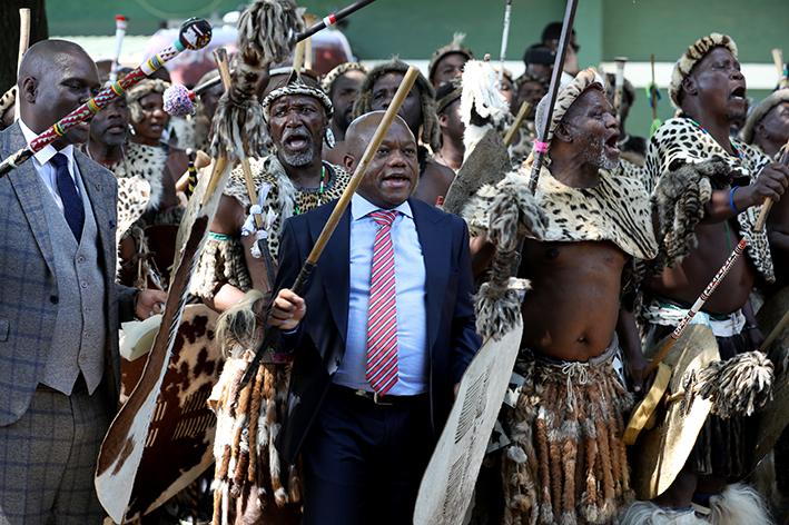 KwaZulu-Natal premier Sihle Zikalala at the opening of the legislature in Pietermaritzburg.