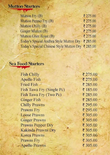 Dande's Hyderabad Biryani menu 