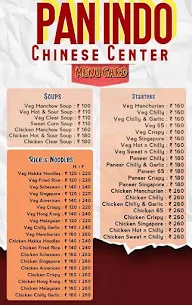 Pan Indo Chinese Center menu 1