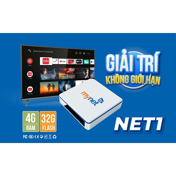 Box Smart Mytv Net1 4H 4G - 32G Rom - Chính Hãng