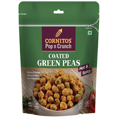 Cornitos Coated Green Peas - Hot & Spicy - 150 gm