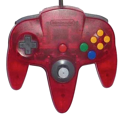 Nintendo 64 Handkontroll Rd/Watermelon Red Transparent beg