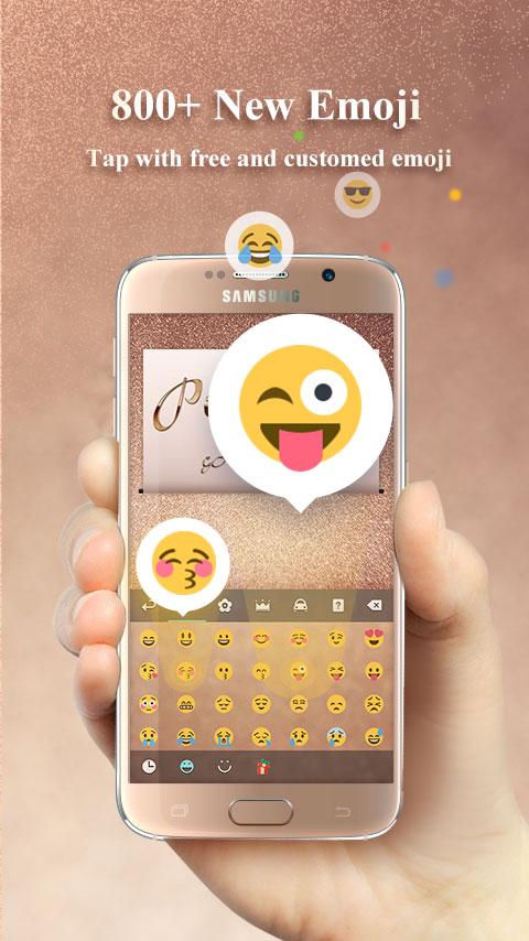 Pink Gold GO Keyboard Theme Screen 2