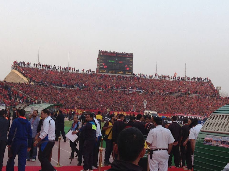 A wall of red greeted Orlando Pirates once they entered the Arab Contractors Stadium in 2013.