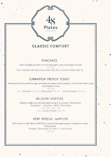 48 Plates menu 