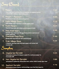 Coastal Reef menu 1