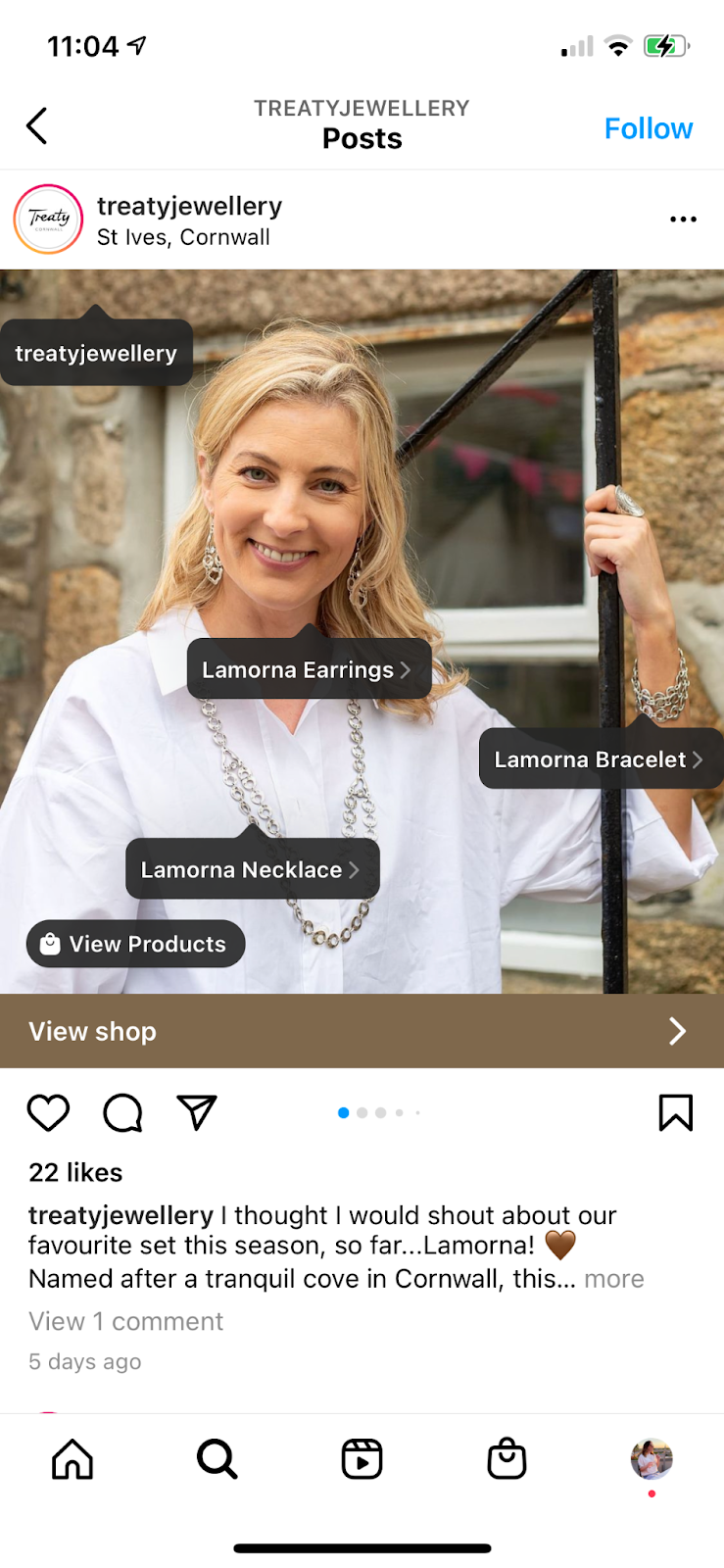 Instagram Post for Jewellery Brand