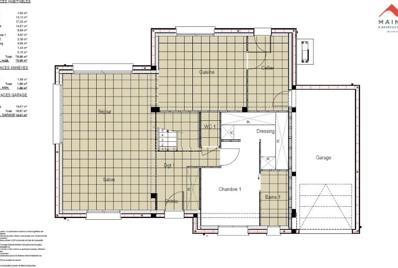  Vente Terrain + Maison - Terrain : 505m² - Maison : 124m² à Coulaines (72190) 