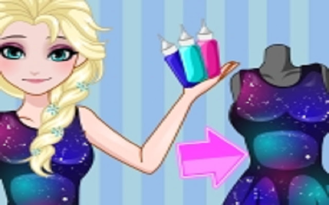 Elsa DIY Galaxy Dress chrome extension