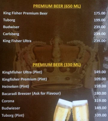 King Bar & Restaurant menu 