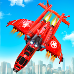 Cover Image of 下载 Flying Helicopter Transform: Futuristic Robot Game  APK