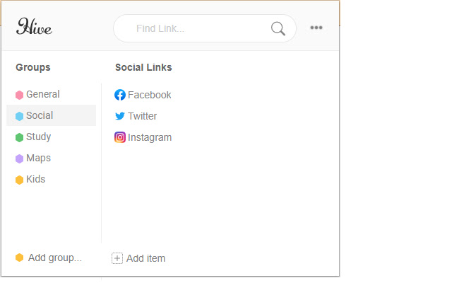 Hive - Bookmarks chrome extension