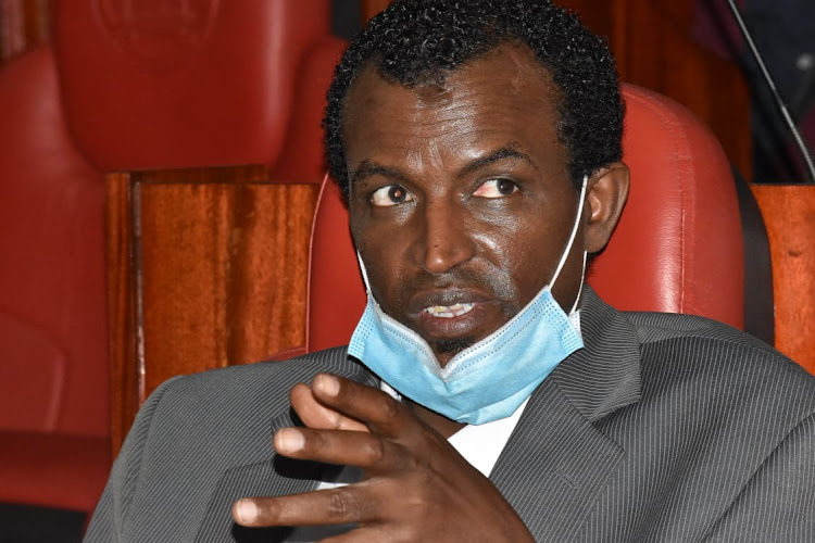 Former Nairobi County Chief Officer for Finance Halkano Waqo before the county assembly Public Accounts Committee on May 12, 2020.