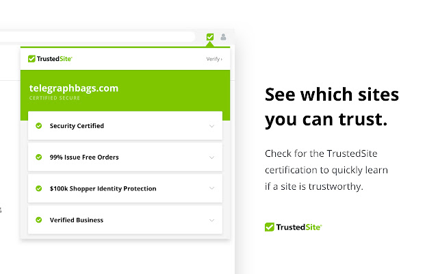 TrustedSite chrome extension