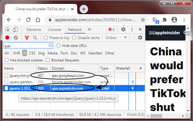 Google CDN to Microsoft CDN chrome extension