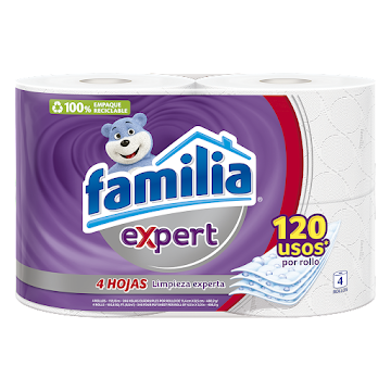 Papel Higiénico Familia Expert Paquete x 4 und  