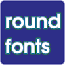 Round fonts for FlipFont icon