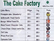 The Cake Factory menu 1