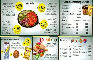 Subway menu 