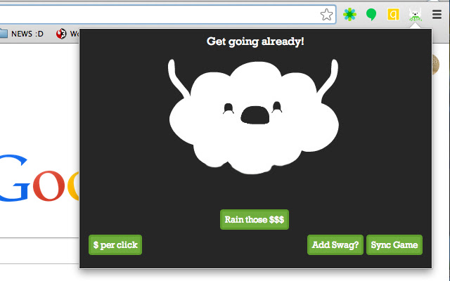 Rain those $$$ chrome extension