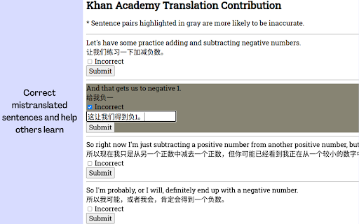 Khan Academy Video Translator