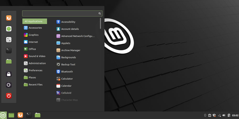 Linux Mint interface