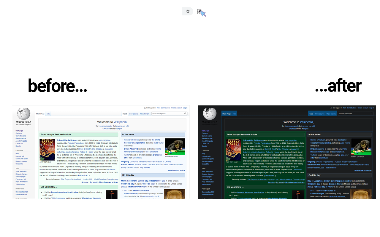 Night Mode for Wikipedia Preview image 1