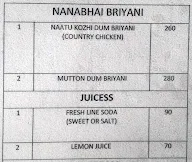 NanaBhai Biryani menu 2