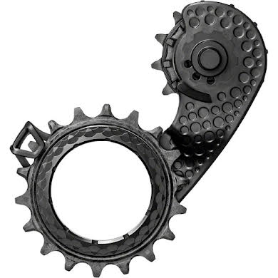 Absolute Black HOLLOWcage Oversized Derailleur Pulley Cage Shimano 9100/8000 - Ceramic Bearings, Carbon Cage