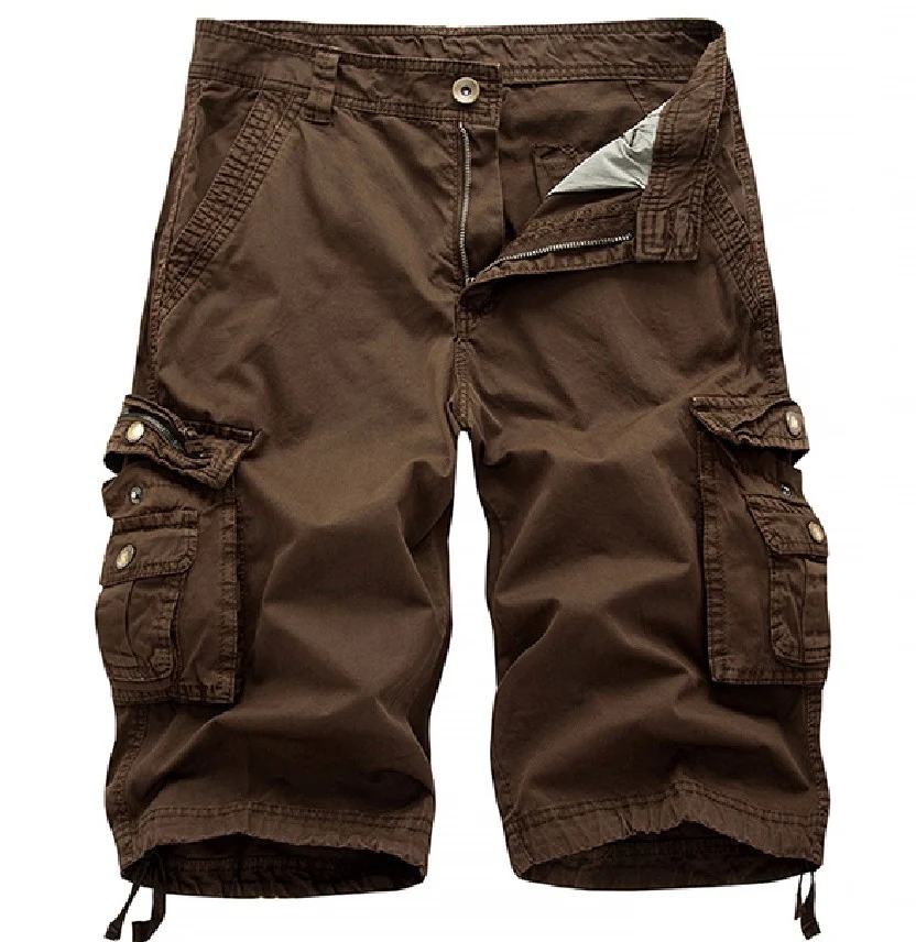 Calças Soltas Grandes Masculinas, Macacão Shorts com Múltiplos Bolsos, Calças Casuais de Cintura Média, Conforto e Estilo para o Dia a Dia