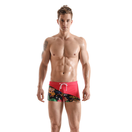Title 2, Mens Cartoon Print Color Matching Boxer Shorts...