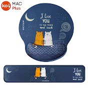 Miếng Lót Chuột Có Đệm Kê Tay Hình Mèo Cute, Pad Mouse Silicon