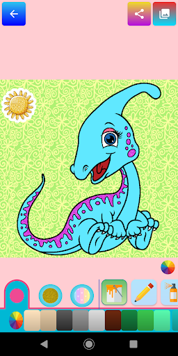 download ﻿dinosaur coloring pages gameglitter coloring