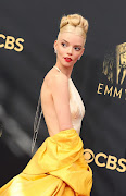 Note the necklaces 'built-in' to the back of Anya Taylor-Joy's Emmy Awards dress.